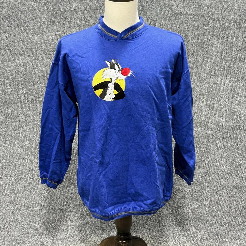 Vintage Classic Looney Tunes Collection Sweatshirt Boys XL Blue Sylvester Tweety